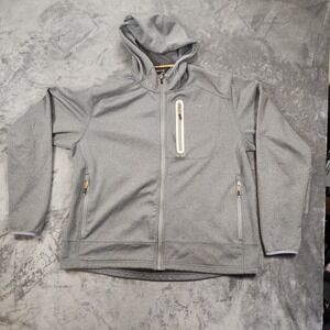 Orvis Hoodie Mens XL Gray Horseshoe Hills Jacket Fleece Full Zip Gorpcore